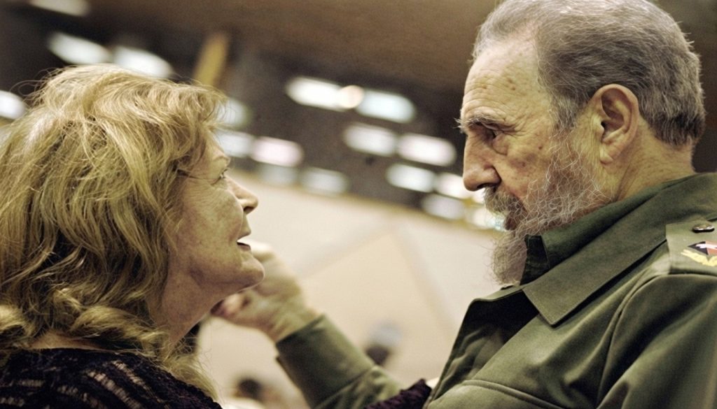 Carilda Oliver y el comandante de la Revolución Cubana  Fidel Castro Ruz