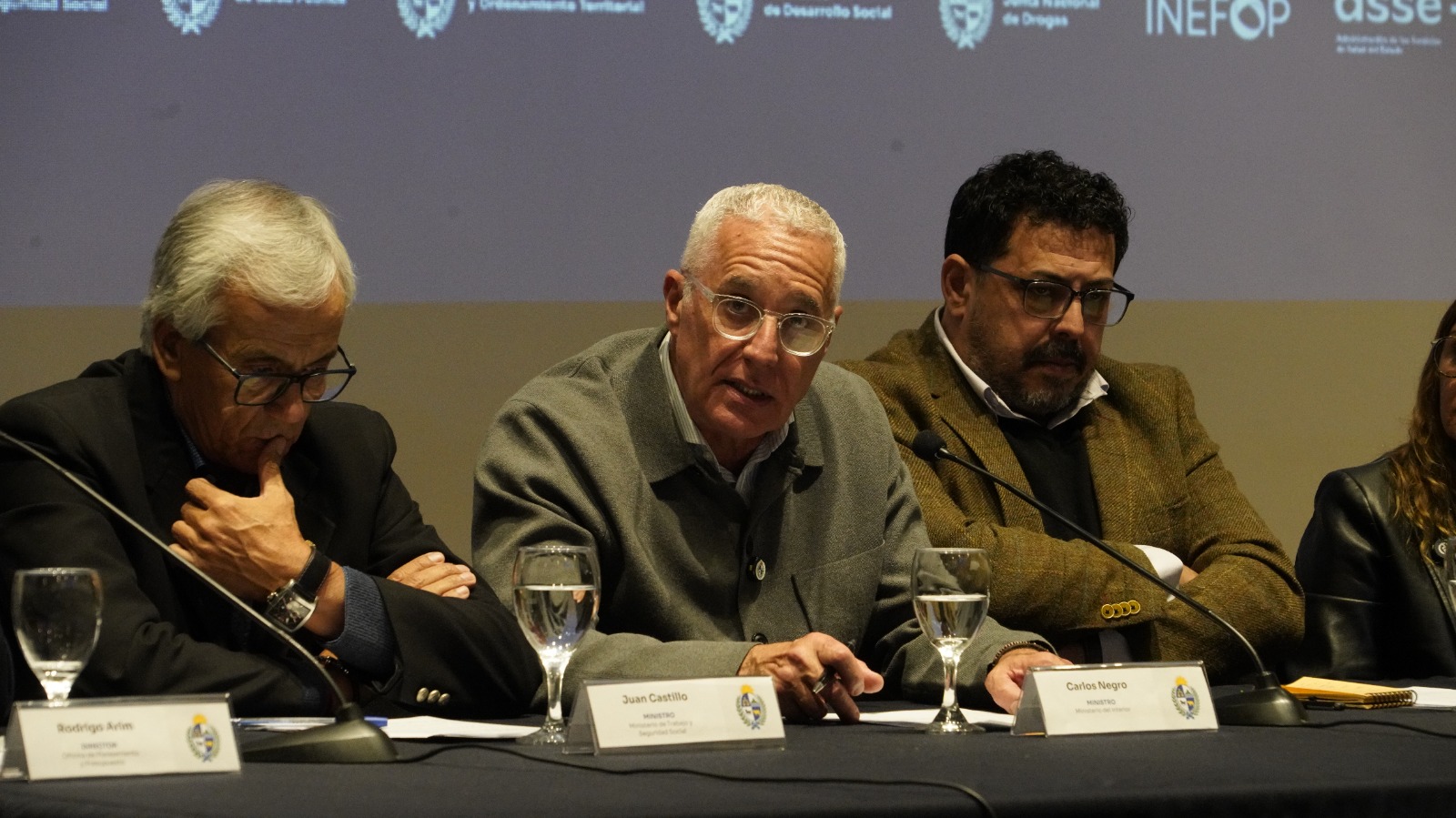 Ministro de Trabajo, Ministro del Interior, y Secretario de Presidencia